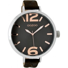 OOZOO Timepieces 48mm Croco brown Leather Strap C7513